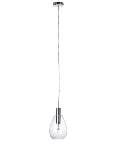 LÁMPARA DE TECHO 1LUZ GLARING TRANSP-PLA