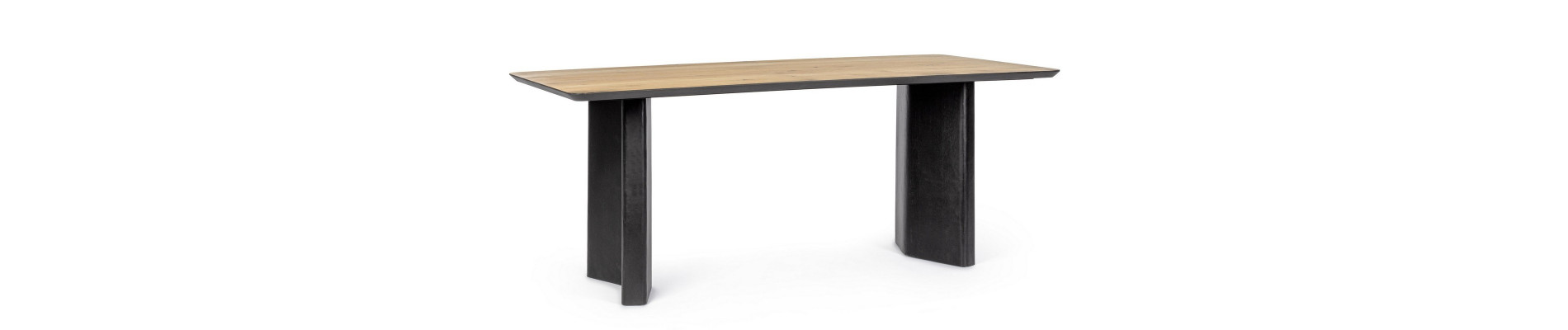 MESA MADERA RECICLADA METAL 200X100X78 NATURAL