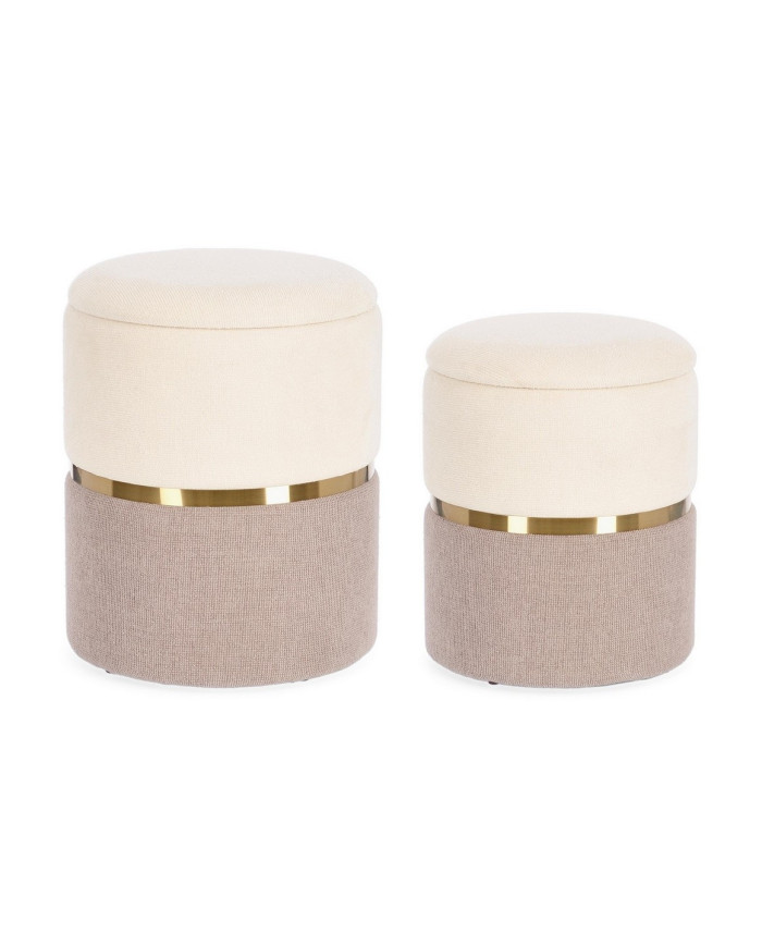 SET2 POUF CONTENEDOR RADINKA BLA-ROSA