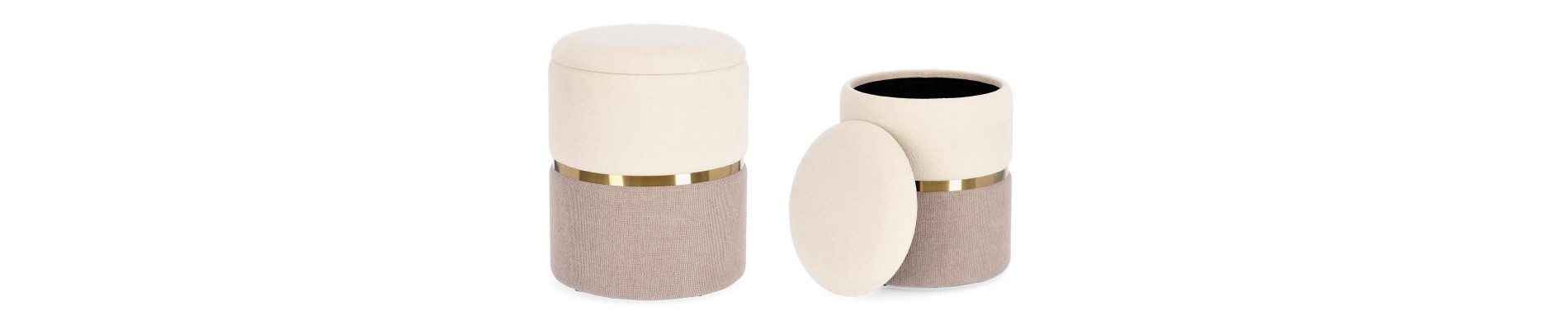 SET2 POUF CONTENEDOR RADINKA BLA-ROSA