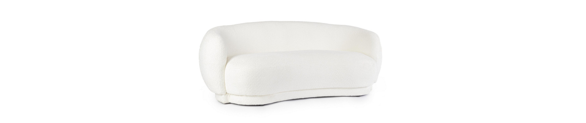 SOFA POLIESTER 150X150X69 BORREGUITO BLANCO