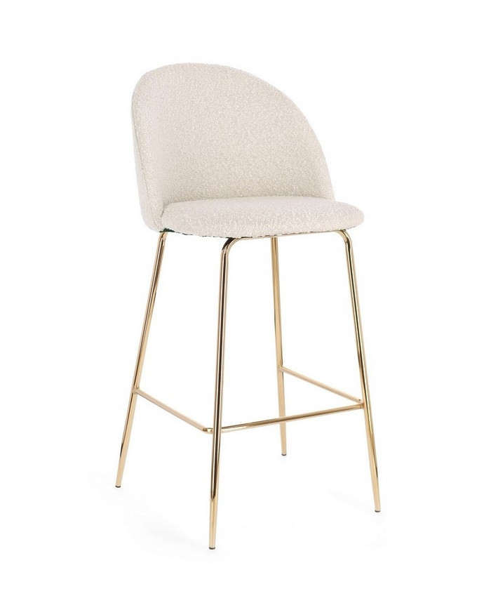 TABURETE BAR CARRY ORO/MARFIL