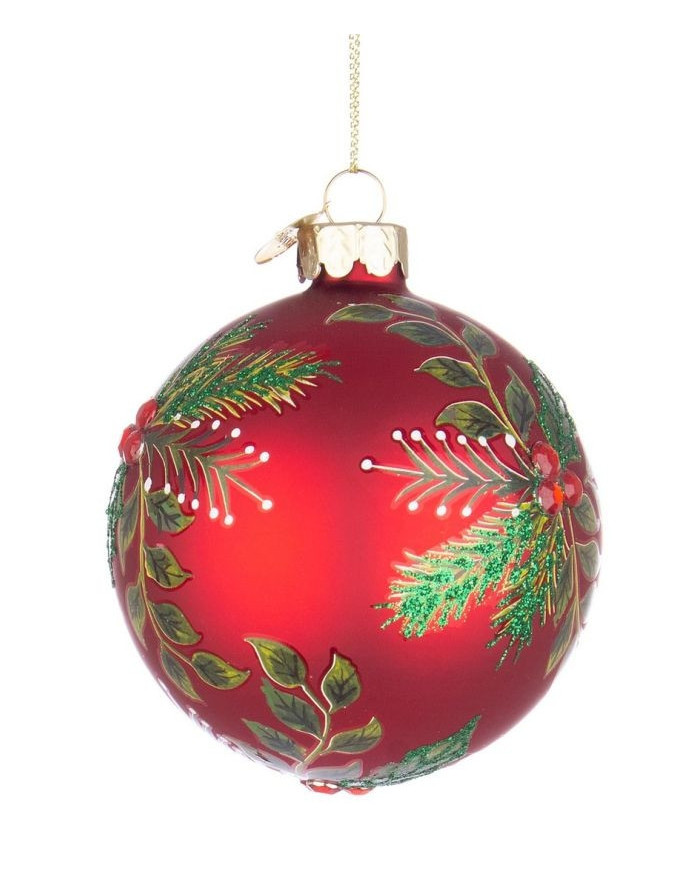 LEAFAGE RED GL BALL D80