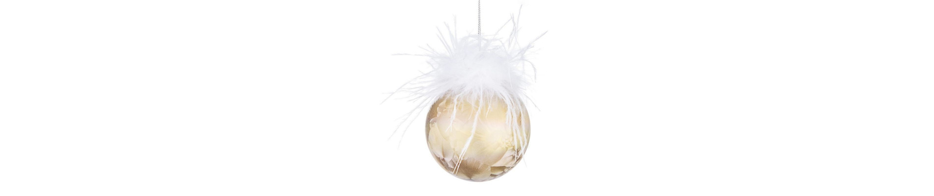 PLUME GOLD GLASS BALL D80