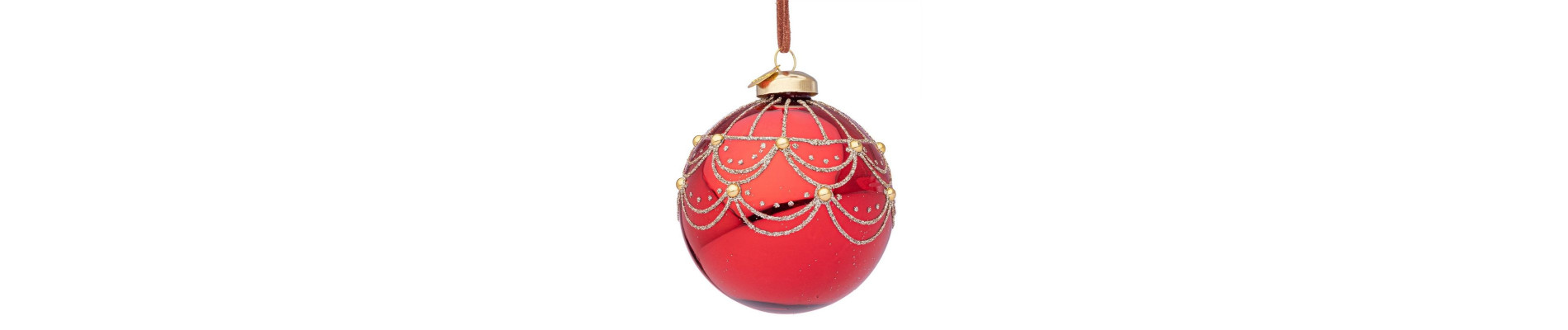 VELVETY RED GL ORNAMENT ASST3