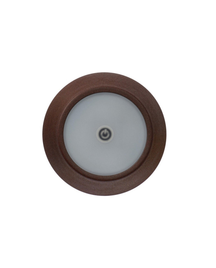 LÁMPARA DE PIE LED ETNA MARRÓN H115