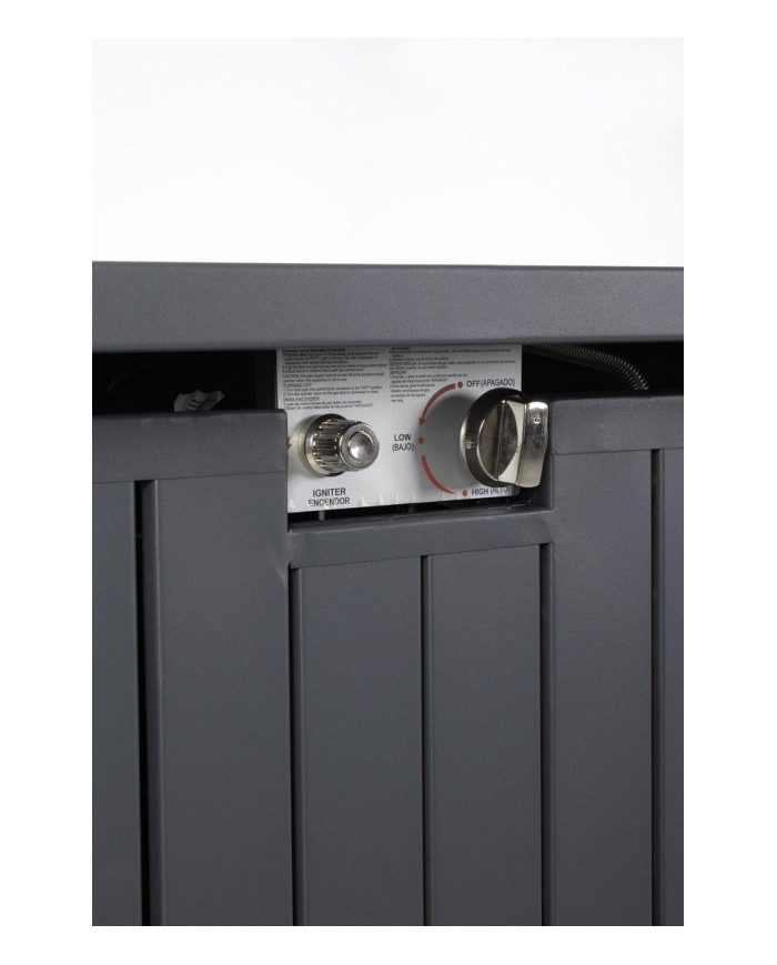 CHIMENEA DE GAS WOLKE GRIS OSCURO 109X59