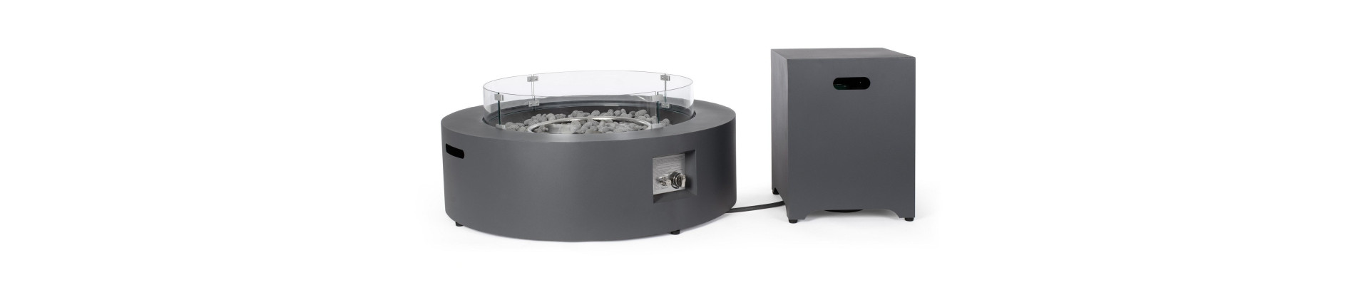 CHIMENEA DE GAS WOLKE GRIS OSCURO D104