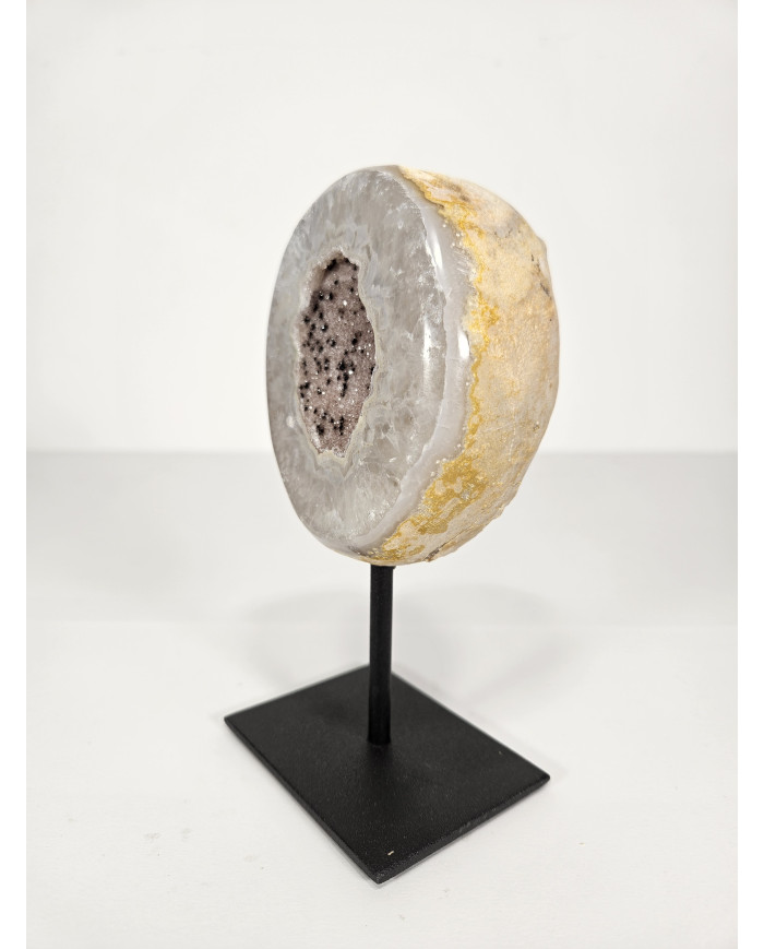 GEODINO DE ÁGATA EN PEANA DE HIERRO (869 gr)