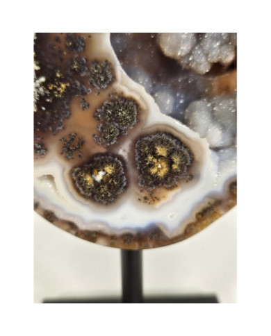 GEODINO DE ÁGATA EN PEANA DE HIERRO (269 gr)