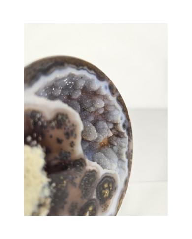GEODINO DE ÁGATA EN PEANA DE HIERRO (269 gr)