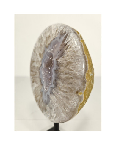 GEODINO DE ÁGATA EN PEANA DE HIERRO (652 gr)