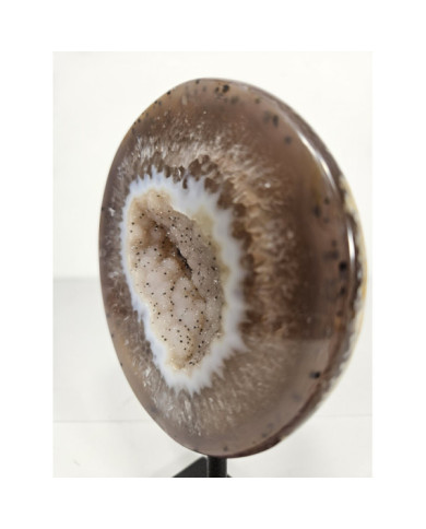 GEODINO DE ÁGATA EN PEANA DE HIERRO (591 gr)