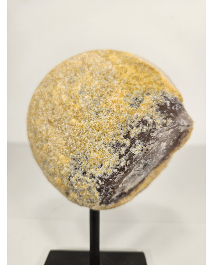 GEODINO DE ÁGATA EN PEANA DE HIERRO (591 gr)