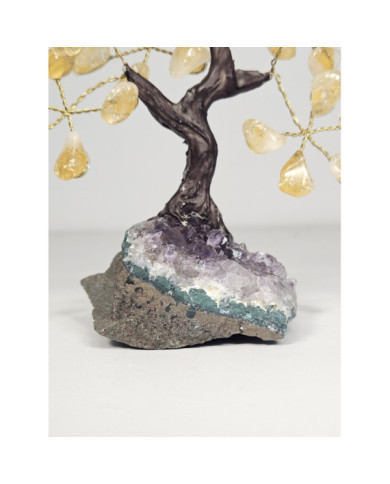 BONSAI DE CITRINO MINI CON BASE DE DRUSA AMATISTA