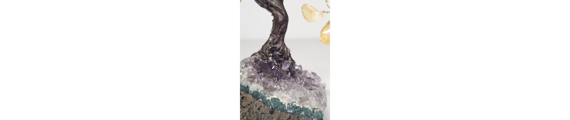 BONSAI DE CITRINO MINI CON BASE DE DRUSA AMATISTA