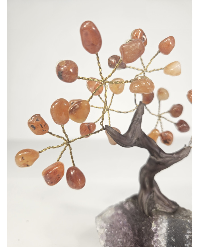 BONSAI DE CORNALINA MINI CON BASE DE DRUSA AMATISTA