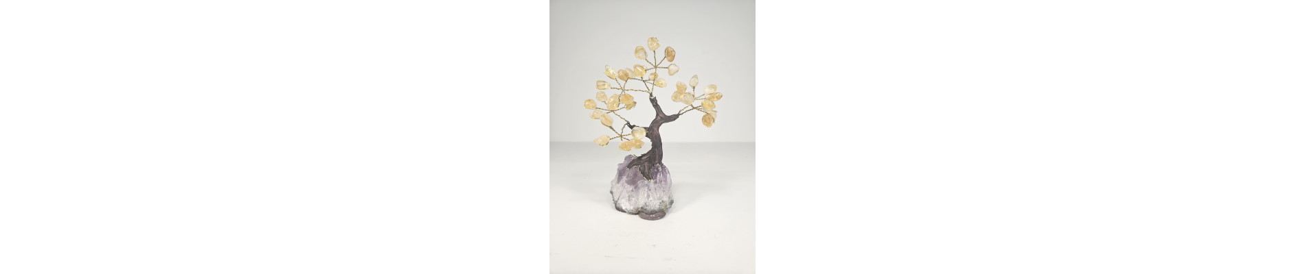 BONSAI DE CUARZO ROSA MINI CON BASE DE DRUSA AMATISTA