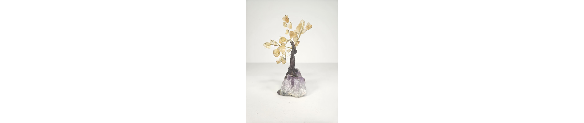 BONSAI DE CITRINO MINI CON BASE DE DRUSA AMATISTA