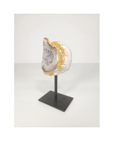 GEODINO DE ÁGATA EN PEANA DE HIERRO (351 gr.)