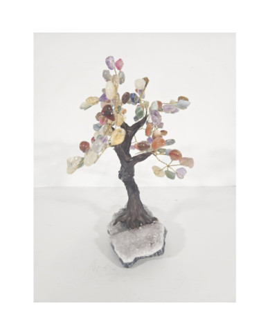 BONSAI DE MINERALES PEQUEÑO CON BASE DE DRUSA AMATISTA