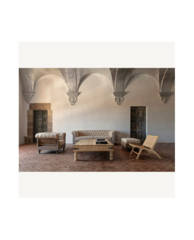 SILLÓN DE ABEDUL Y RATÁN