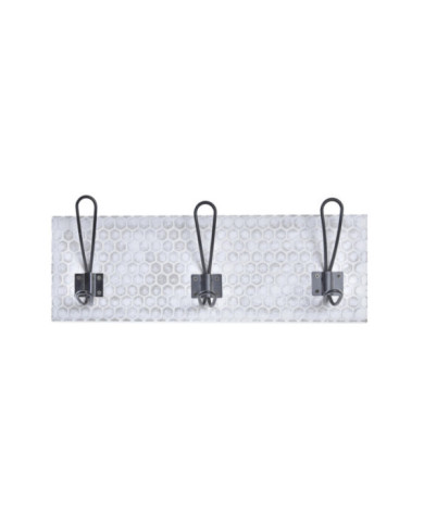 PERCHERO PARED MDF METAL 40X7X18 DECAPE BLANCO