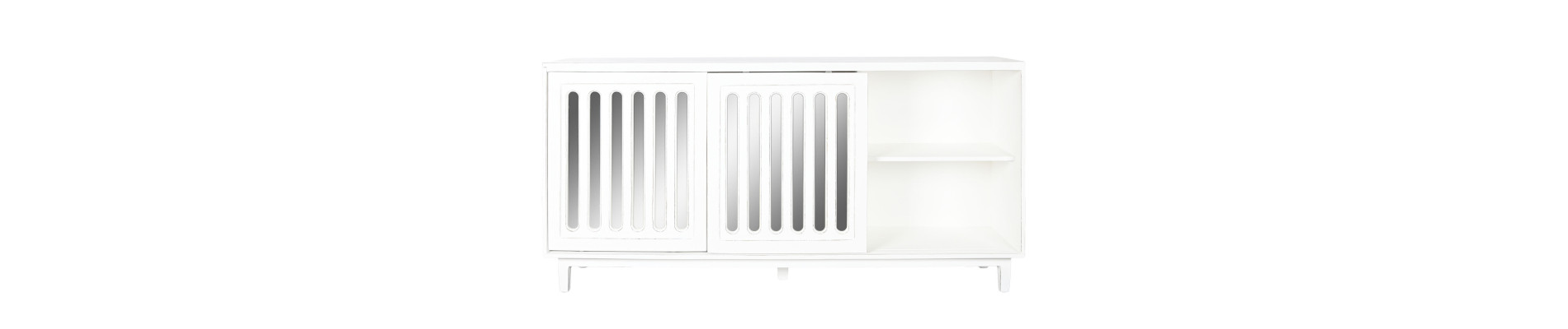 BUFFET MANGO ESPEJO 175X40,5X83,5 BLANCO