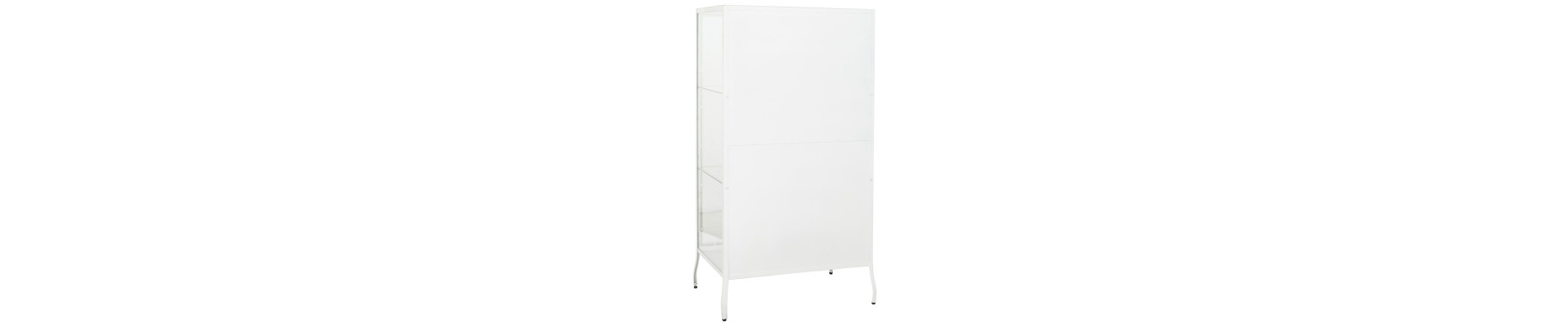 VITRINA METAL CRISTAL 72X46X132 BLANCO