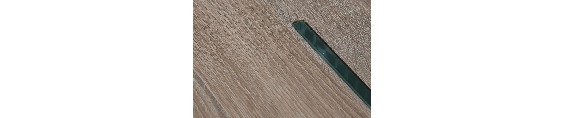 MESA COMEDOR MDF CRISTAL 180X90X76 12 MM, NATURAL