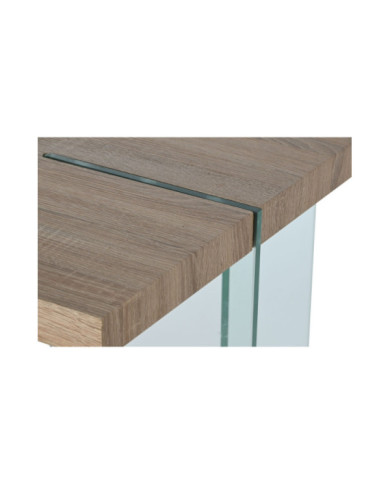 MESA COMEDOR MDF CRISTAL 180X90X76 12 MM, NATURAL