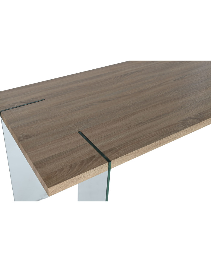 MESA COMEDOR MDF CRISTAL 180X90X76 12 MM, NATURAL