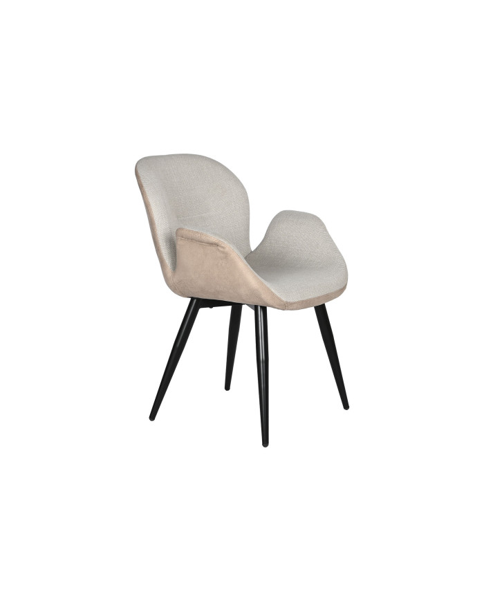 SILLA PU METAL 62X62X83 BEIGE