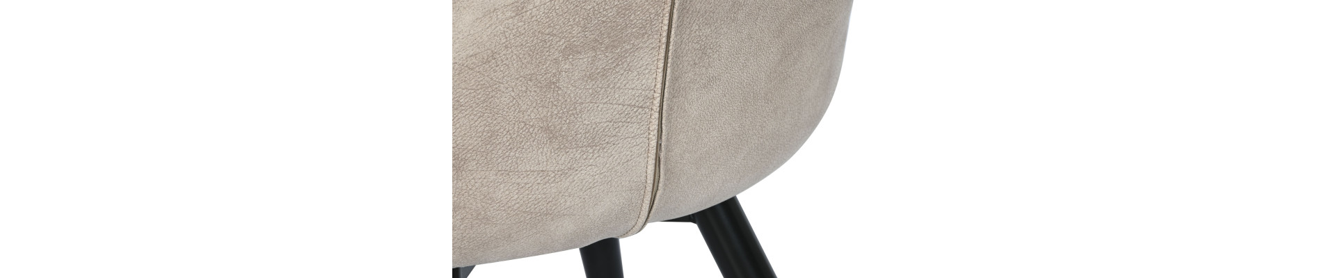 SILLA PU METAL 62X62X83 BEIGE