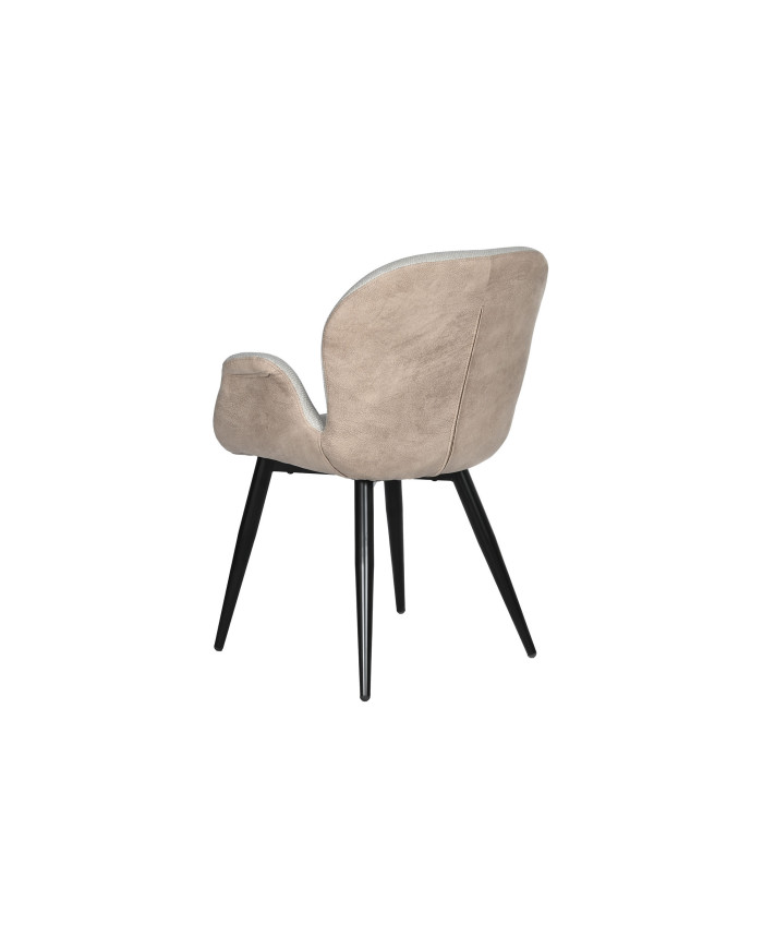 SILLA PU METAL 62X62X83 BEIGE