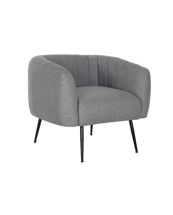 SILLON POLIESTER METAL 81X75X73 GRIS