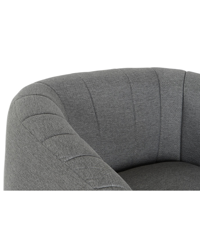 SILLON POLIESTER METAL 81X75X73 GRIS