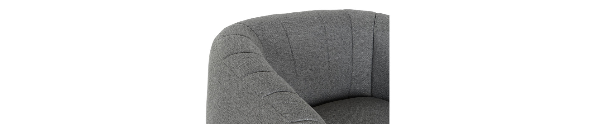 SILLON POLIESTER METAL 81X75X73 GRIS