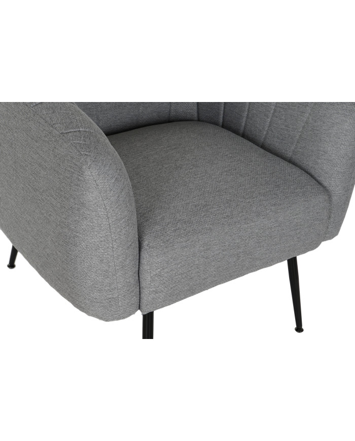 SILLON POLIESTER METAL 81X75X73 GRIS