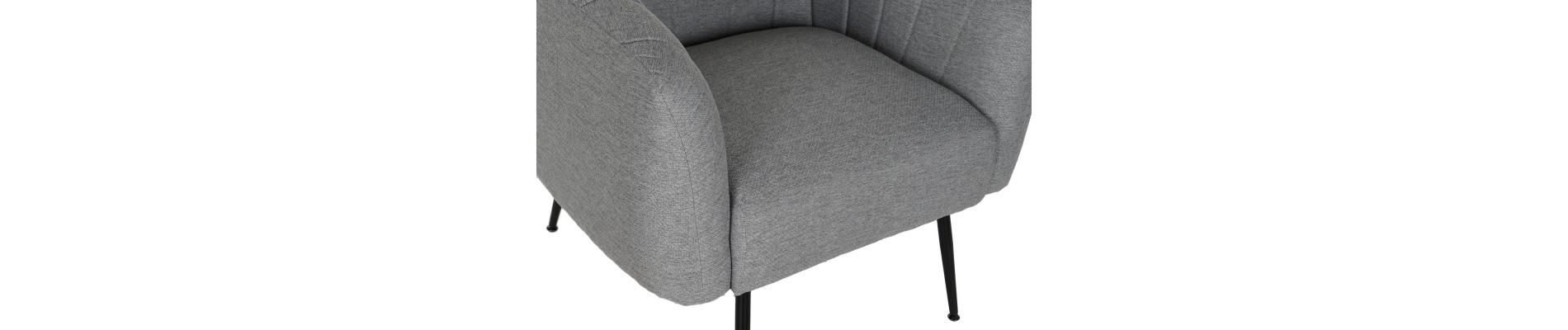 SILLON POLIESTER METAL 81X75X73 GRIS