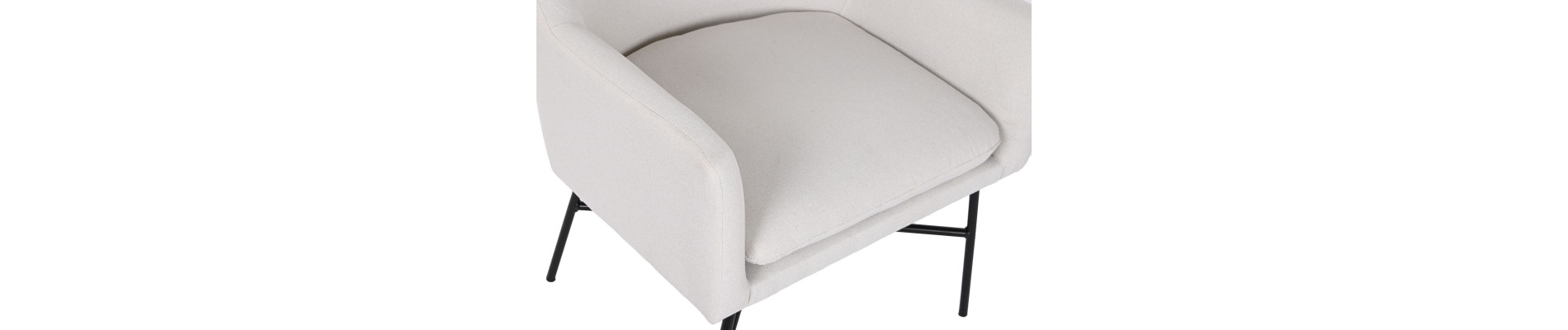 SILLON POLIESTER METAL 66X62X75 GREIGE