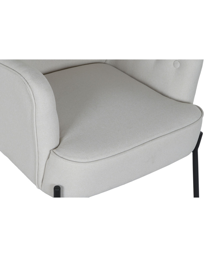 SILLON POLIESTER METAL 65X73X79,5 BEIGE