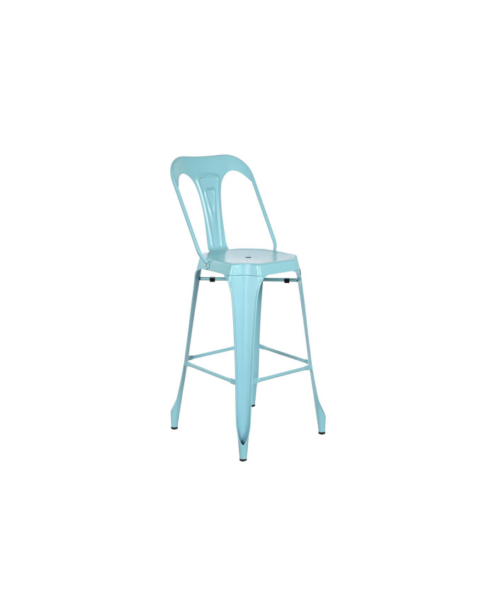 TABURETE METAL 44X48X113 RESPALDO AZUL MARINO