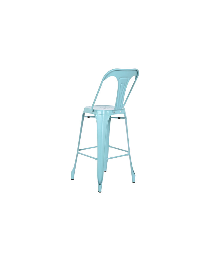 TABURETE METAL 44X48X113 RESPALDO AZUL MARINO