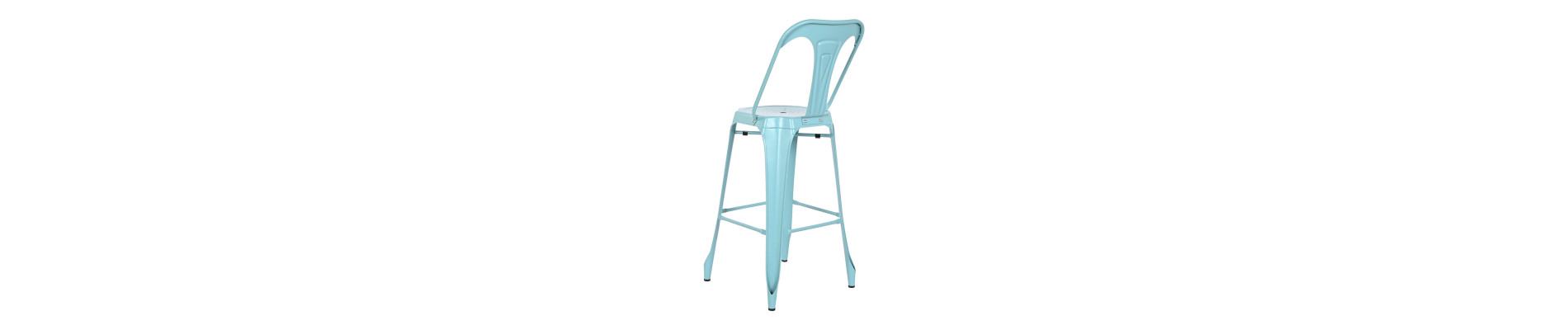 TABURETE METAL 44X48X113 RESPALDO AZUL MARINO