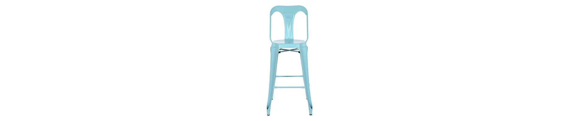 TABURETE METAL 44X48X113 RESPALDO AZUL MARINO