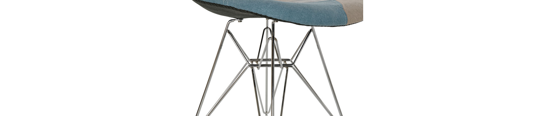 SILLA POLIESTER METAL 47X49X83 47CM PATCHWORK