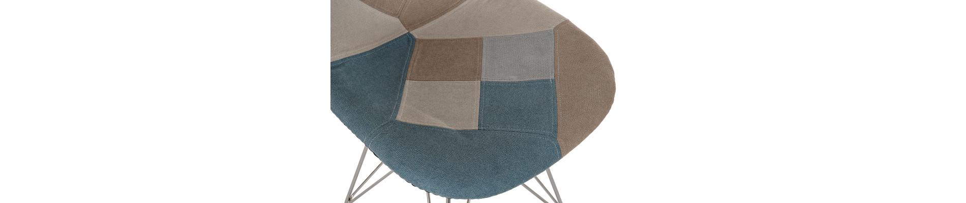 SILLA POLIESTER METAL 47X49X83 47CM PATCHWORK