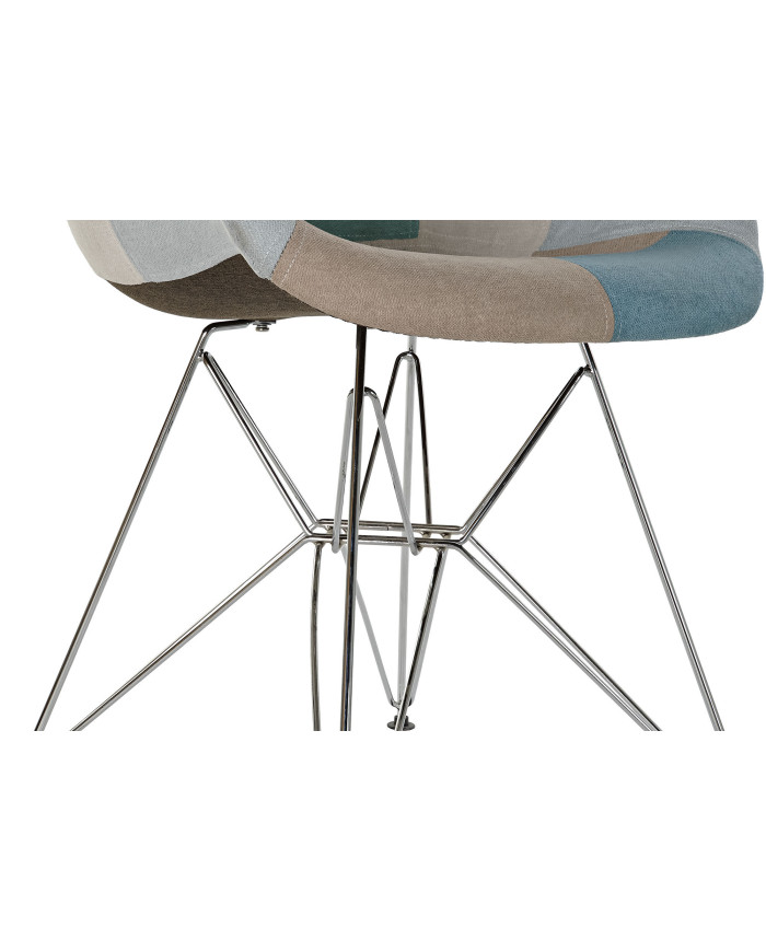 SILLA POLIESTER METAL 63X61X83 46CM PATCHWORK