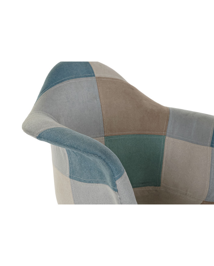 SILLA POLIESTER METAL 63X61X83 46CM PATCHWORK